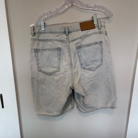 Zara Men's Light Gray/Blue Jean Shorts 30 - Picture 2 of 5